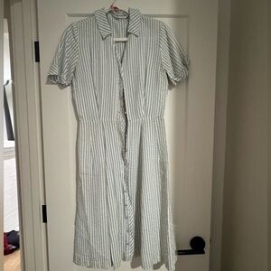 Vintage! Striped Button-Down Dress